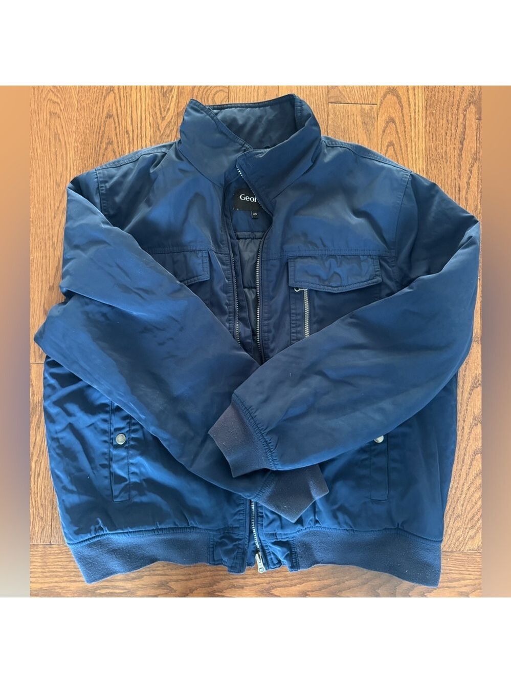 George Men's Deep Blue Bomber Jacket